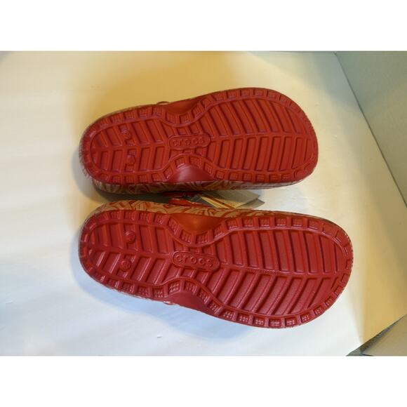 Crocs Classic Lined Candy Cane Clog Shoes Womens Size 6 7 Holiday Fleece Slipper - Picture 5 of 5